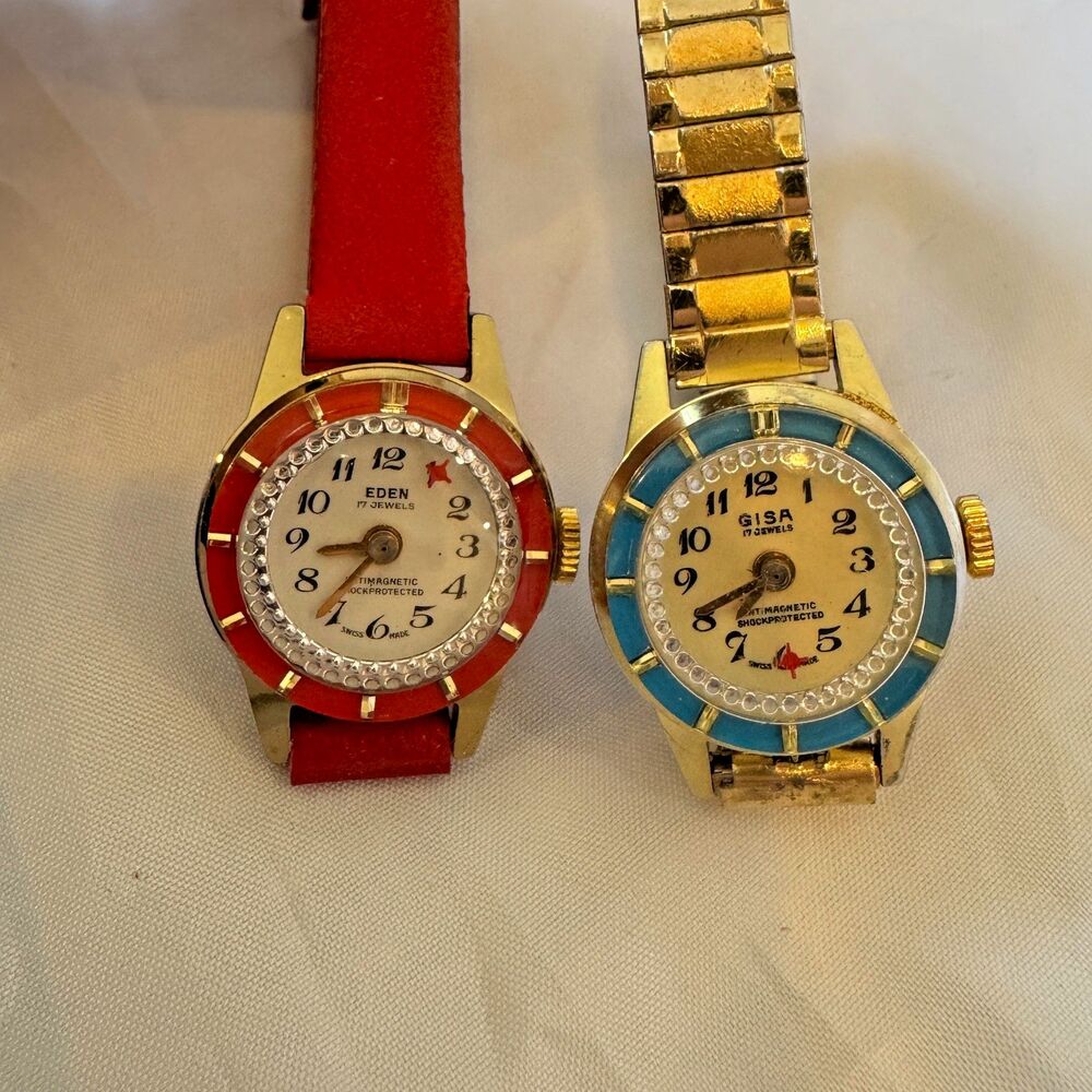Running Eden + Gisa Matching Windup Swiss Watches 17 Jewels